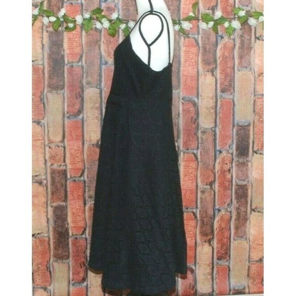 Luciano Dante Ladies L Little Black Lace Dress Sleeveless Romantic Whimsey Goth - Picture 4 of 7